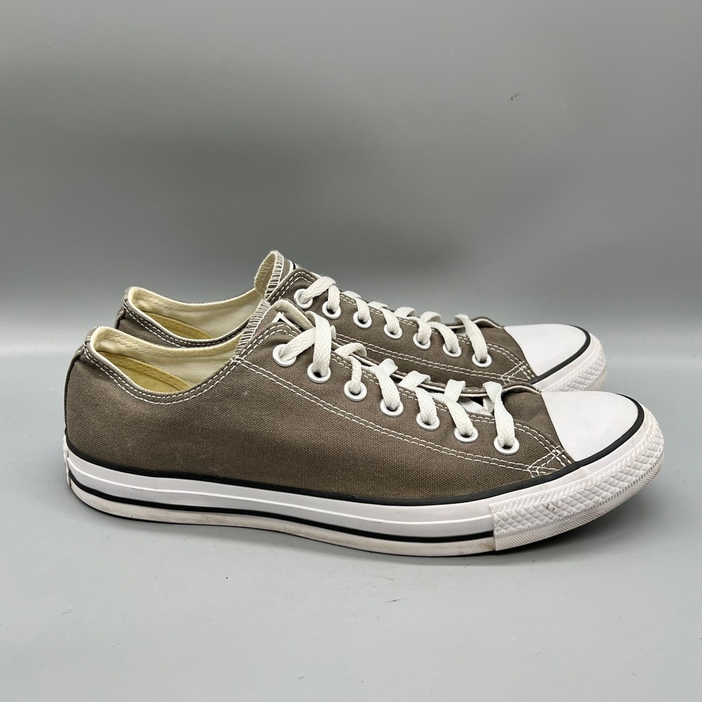 Converse Shoes Mens 10 Gray Canvas Chuck Taylor All Star Low Top Sneaker Comfort